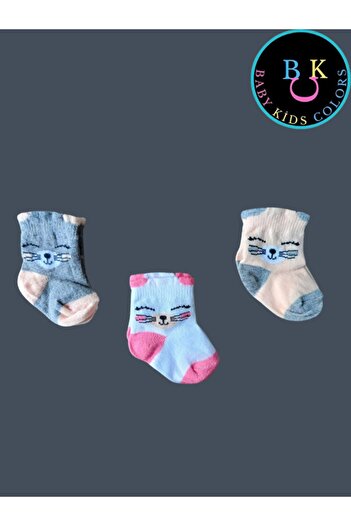 baby kids colors Mixed 3-Color Socks Set for Newborns