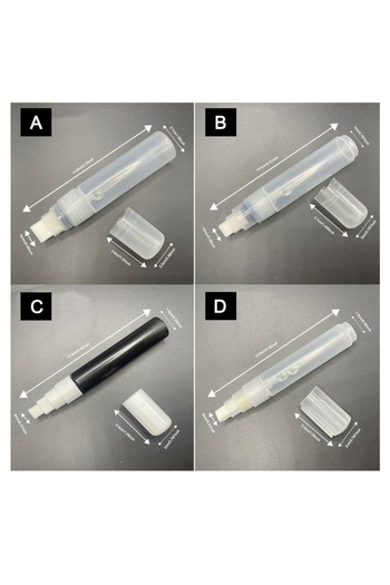 Sanathobi Transparent-8mm Fillable and Straight Cut Felt Tip Pen with Water Tank