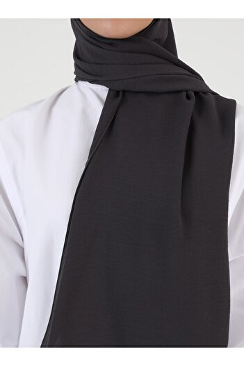 Stella Eşarp Anthracite Crepe Jazz Women's Shawl - Jazz Design