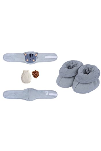 Sevi Bebe Carminative Cherry Core Booties + Carminative Cherry Core Baby Waist Band Set