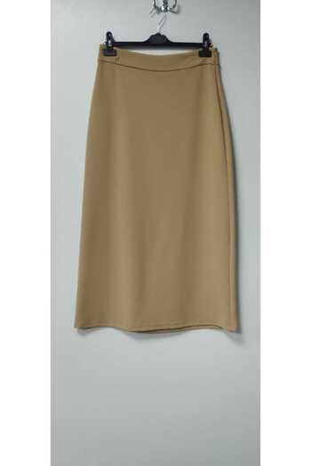 Armine Armine Trend - Camel Colored Side Zipper Pencil Skirt