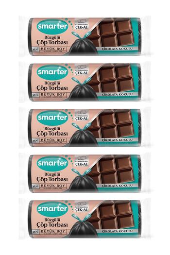 SMARTER 5 Large Drawstring Chocolate Garbage Bags (Dump Bag)