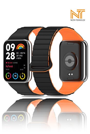 Nezih Case Xiaomi Redmi Watch 4 / 5 Mi Band 8 Pro Compatible Faux Leather Double Color Band