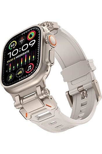 Nezih Case Apple Watch Ultra / Ultra 2 49mm Compatible Custom Made Titanium Sport Band with Link Attachment