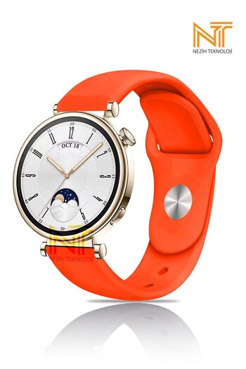 Nezih Case Huawei Watch Gt4 / Gt5 / Gt6 41mm Compatible Soft Silicone Sport Strap Band 18mm