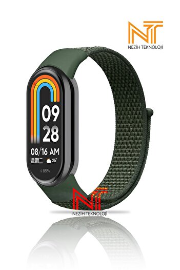 Nezih Case Xiaomi Mi Band 8 / 9 / 10 Compatible Straw Fabric Design Colorful Sports Band / Strap