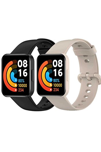 Nezih Case Xiaomi Redmi Watch 2 Lite Compatible Soft Smart Watch Silicone Cord/Strap 2 Pcs Set