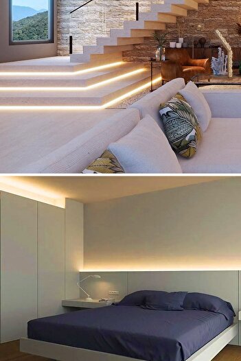 SULED Şerit Led 5 Metre Gün Işığı 3 Çipli Pro Ambiyans Aydınlatma Mutfak Salon Yatak Odası Led Işık