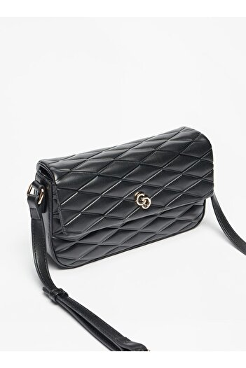 Celeste Quilted Crossbody Bag with Adjustable Strap and Flap Closure - W 6 x H 11.5 x D 22.5 cm