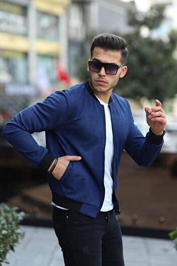comstar Men's Slim Fit Nubuck Suede Unlined Lycra Water Repellent College Jacket