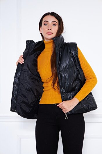 comstar Women's Inflatable Leather Vest