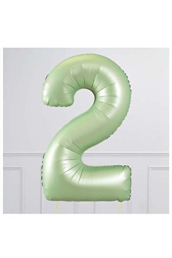 BİDOLUMUTLULUK Su Yeşili Rakam Folyo Balon Parti Kutlama Eğlence 76 Cm