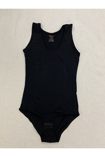 Namaldı Girl's 4-Piece Black Thick Strap and Hook Bodysuit