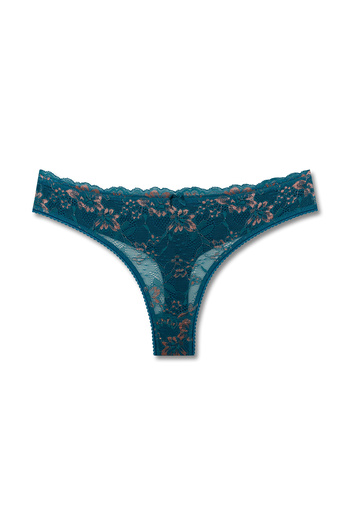 HNX 8-Piece Front Lace Back Double Layer Cotton Thong Women's Panties