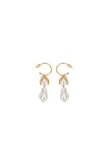 İpekyol Faux Hoop Earrings with Pearls