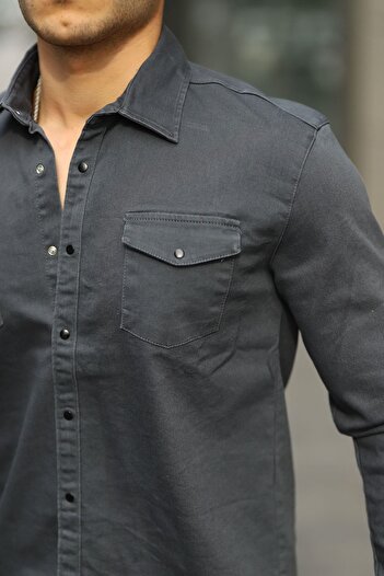 comstar Men's Slim (Comfortable Fit) Denim Shirt