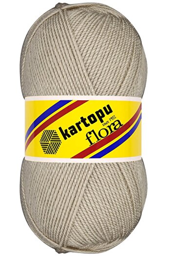Kartopu Flora K855 Açık Bej El Örgü Patik Ipi 100gr
