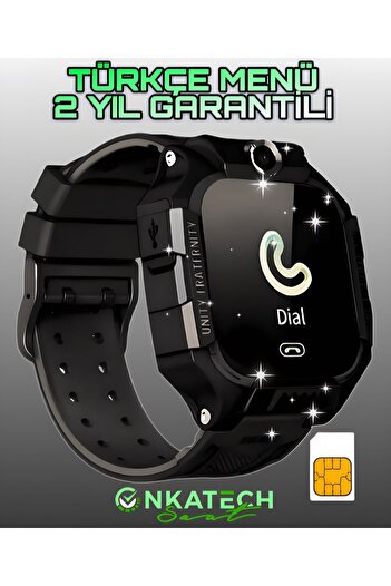 Onkatech Çocuk Konum Takipli Arama Sim Kart Girişli Ve Lbs Sos Özellikli Akıllı Çocuk Saati
