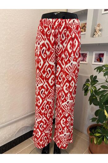 DENİZLİFE Large Size Patterned Woven Trousers 1xl-4xl