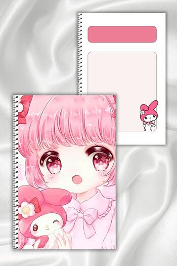 daily notebook Kuromi A5 Spiral Unlined Notebook - 64 Pages