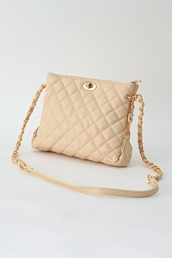 Rays 3008 Model Quilted Cream Shoulder Bag