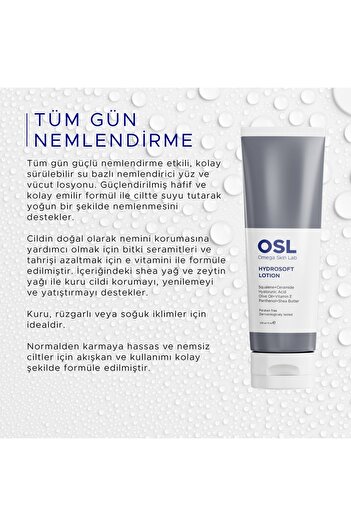 OSL Omega Skin Lab Hydrosoft Lotion 75ml (NEMLENDİRİCİ YÜZ VE VÜCUT LOSYONU)