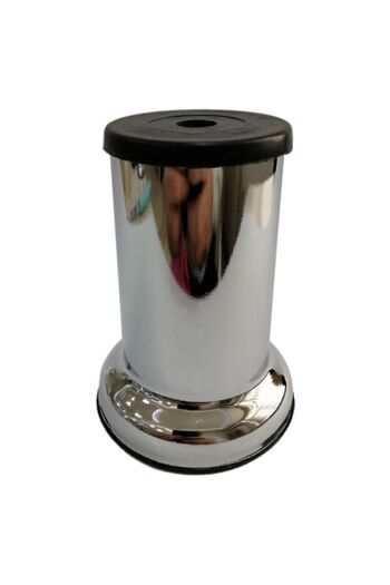 Adem Koç Picior de bază din metal cromat cu piuliță M8 filet fin 10 cm