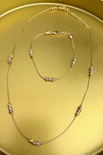 Modex Dorika Thin Chain Necklace & Bracelet Set Gift for Lover