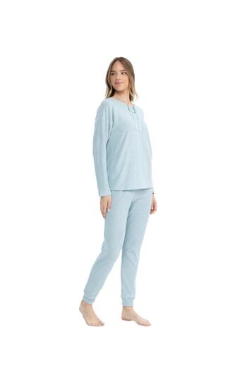 U.S. Polo Assn. Set de pijamale de iarnă pentru femei, cu șnur, picior subțire