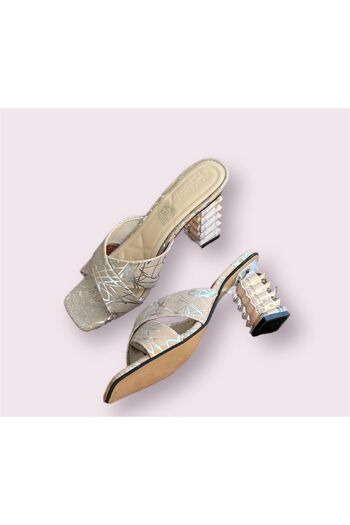 İpek Mink Women's Transparent Heeled Slippers