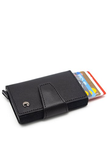 Cacharel Δερμάτινη θήκη πιστωτικής κάρτας Wint Black - 0270W17