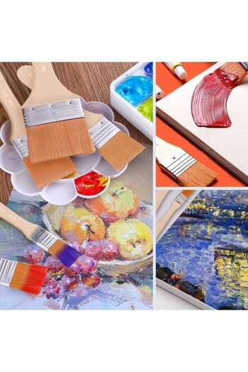 Linea Synthetic Acrylic and Oil Paint Ground Brush Set of 4