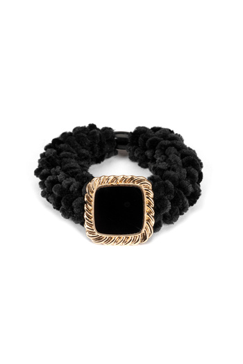 İpekyol Chenille Hair Accessory with Metal Buckle