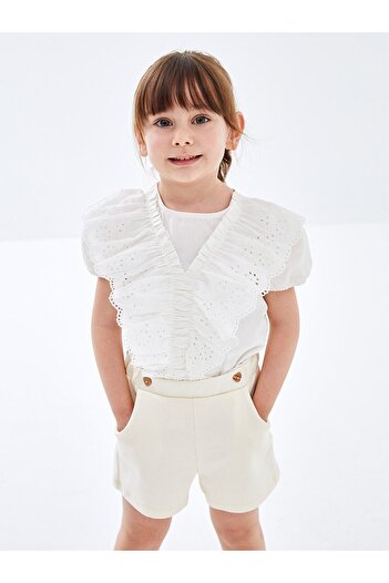 LC Waikiki LCW Crew Neck Short Sleeve Shirt for Baby Girl