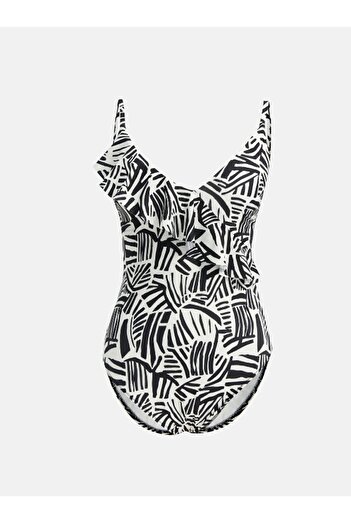 LC Waikiki LCW DREAM V-Neck Patterned Women's Swimsuit