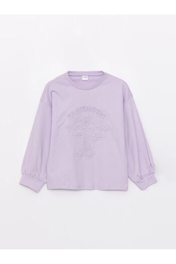 LC Waikiki Gemustertes, langärmliges Mädchen-Pyjama-Set mit Rundhalsausschnitt