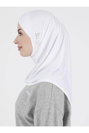 Ecardin Premium Plain Sports Hijab - Athletic Hijab Sports Ready Comfortable Sport Hijab Bonnet - White