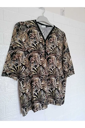 anne moda ankara Summer Capri Sleeve, Anti-Sweat Studded Blouse