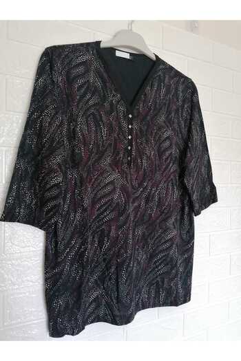 anne moda ankara Summer Capri Sleeve, Anti-Sweat Studded Blouse
