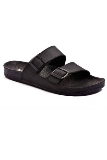 PARMİ Parmi Ανδρικές Unisex Ορθοπεδικές Παντόφλες με διπλή πόρπη Bahama Μαύρες