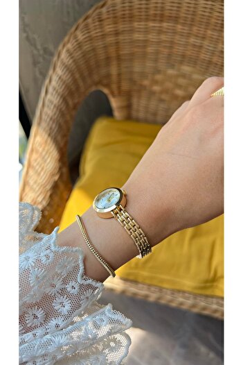 İnogge Gold Minimal Kadın Vintage Kol Saati