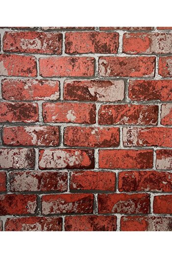 Home Sf 612 Kırmızı Renkli Doğal Taş Tuğla Görünümlü Yapışkanlı Folyo