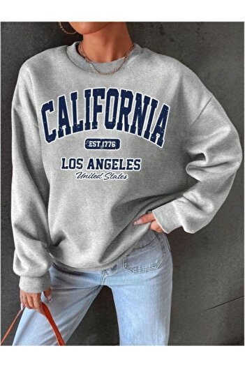 MOONBULL California Est.1776 Printed - Unisex Crew Neck Oversize Sweatshirt