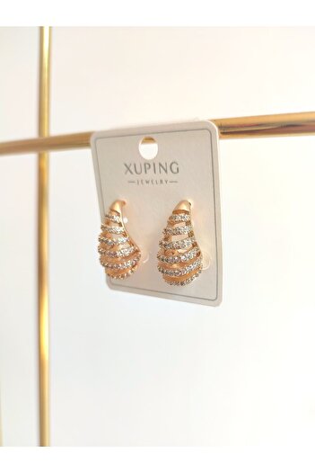 Evorya Women's Steel Zircon Stone Model Earrings