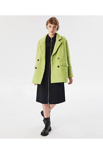 Twist Lime Woven Coat