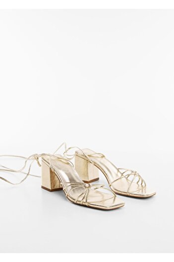 Mango Teen Gold-Colored Sandals for Kids