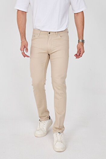 ENZİM JEANS Ανδρικό βαμβακερό ελαστικό παντελόνι κανονικής εφαρμογής με 5 τσέπες