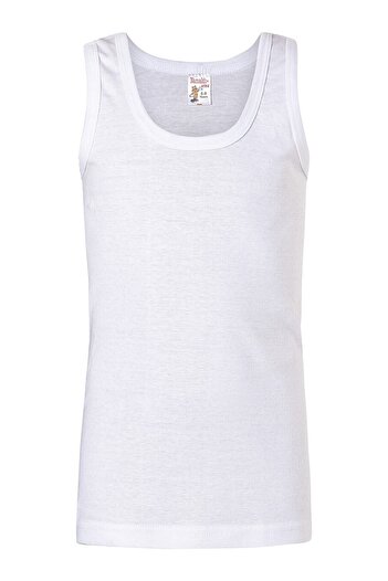 Namaldı 3 Pieces of White Color Ribbed Children's Undershirt