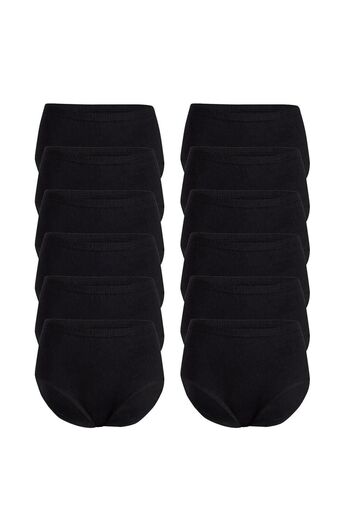 Özten 12 Pieces Black Color Large Size Bato Panties