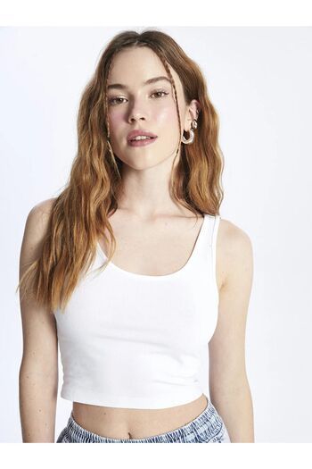LC Waikiki XSIDE Women's Crop U-Neck Straight Cut
